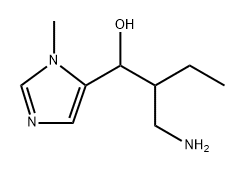 1H-Imidazole-5-methanol, α-[1-(aminomethyl)propyl]-1-methyl- 구조식 이미지