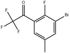 1-(3-Bromo-2-fluoro-5-methylphenyl)-2,2,2-trifluoroethanone Structure