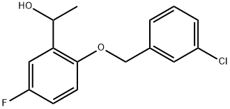 2-[(3-Chlorophenyl)methoxy]-5-fluoro-α-methylbenzenemethanol Structure