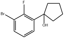 1-(3-bromo-2-fluorophenyl)cyclopentanol Structure