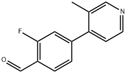 2-fluoro-4-(3-methylpyridin-4-yl)benzaldehyde Structure