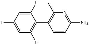 6-Methyl-5-(2,4,6-trifluorophenyl)-2-pyridinamine Structure