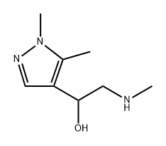 1H-Pyrazole-4-methanol, 1,5-dimethyl-α-[(methylamino)methyl]- Structure