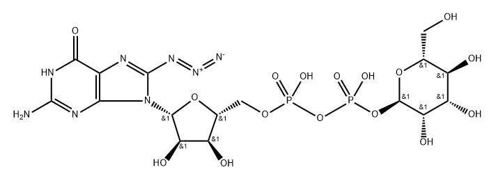 8-azidoguanosine diphosphate-mannose Structure