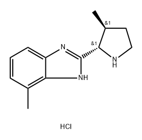 1H-Benzimidazole, 7-methyl-2-[(2S,3S)-3-methyl-2-pyrrolidinyl]-, hydrochloride (1:1) 구조식 이미지