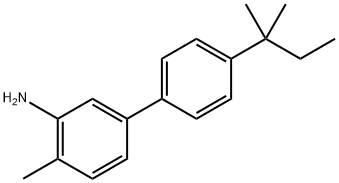 1,1'-Biphenyl]-3-amine, 4'-(1,1-dimethylpropyl)-4-methyl- Structure