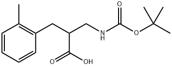 Benzenepropanoic acid, α-[[[(1,1-dimethylethoxy)carbonyl]amino]methyl]-2-methyl- Structure