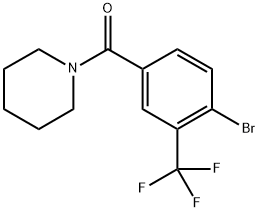 (4-bromo-3-(trifluoromethyl)phenyl)(piperidin-1-yl)methanone Structure