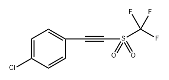 Benzene, 1-chloro-4-[2-[(trifluoromethyl)sulfonyl]ethynyl]- (ACI) Structure