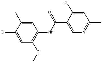 4-Chloro-N-(4-chloro-2-methoxy-5-methylphenyl)-6-methyl-3-pyridinecarboxamide Structure