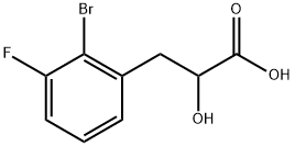 Benzenepropanoic acid, 2-bromo-3-fluoro-α-hydroxy- 구조식 이미지