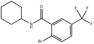 2-Bromo-N-cyclohexyl-5-(trifluoromethyl)benzamide Structure