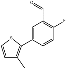 2-fluoro-5-(3-methylthiophen-2-yl)benzaldehyde Structure