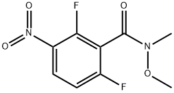 2,6-Difluoro-N-methoxy-N-methyl-3-nitrobenzamide 구조식 이미지