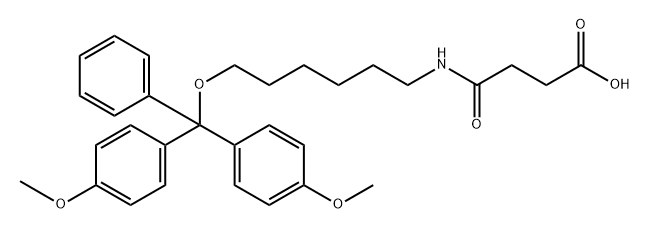 Butanoic acid, 4-[[6-[bis(4-methoxyphenyl)phenylmethoxy]hexyl]amino]-4-oxo- 구조식 이미지