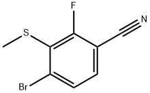 4-Bromo-2-fluoro-3-(methylthio)benzonitrile Structure