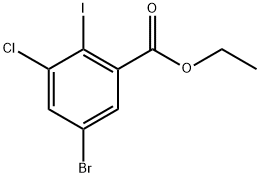 ethyl 5-bromo-3-chloro-2-iodobenzoate Structure