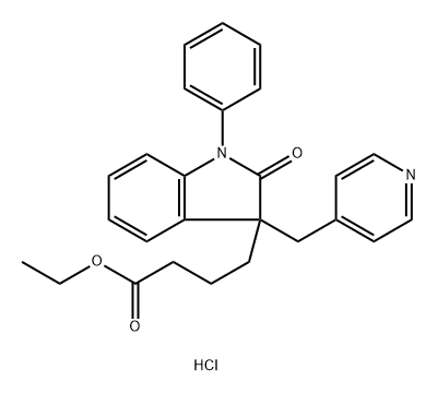 2,3-dihydro-2-oxo-1-phenyl-3-(4-pyridinylmethyl)-1H-indole-3-butanoic acid ethyl ester Structure