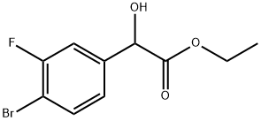 Ethyl 4-bromo-3-fluoro-α-hydroxybenzeneacetate Structure