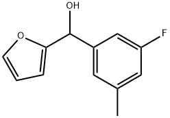 2-Furanmethanol, α-(3-fluoro-5-methylphenyl)- 구조식 이미지