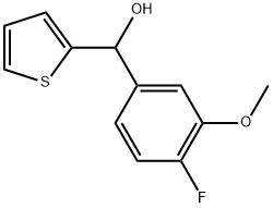 2-Thiophenemethanol, α-(4-fluoro-3-methoxyphenyl)- Structure