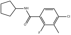 4-Chloro-N-cyclopentyl-2-fluoro-3-methylbenzamide Structure