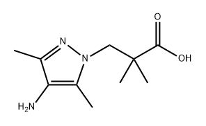 1H-Pyrazole-1-propanoic acid, 4-amino-α,α,3,5-tetramethyl- Structure