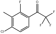 1-(4-Chloro-2-fluoro-3-methylphenyl)-2,2,2-trifluoroethanone Structure