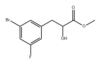 Benzenepropanoic acid, 3-bromo-5-fluoro-α-hydroxy-, methyl ester 구조식 이미지