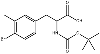 N-Boc-4-bromo-3-methyl-DL-phenylalanine Structure