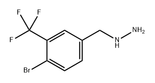 {[4-bromo-3-(trifluoromethyl)phenyl]methyl}hydrazine Structure