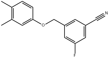 3-[(3,4-Dimethylphenoxy)methyl]-5-fluorobenzonitrile Structure