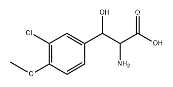 2-Amino-3-(3-chloro-4-methoxyphenyl)-3-hydroxypropanoic acid Structure