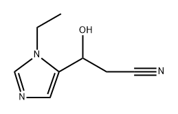 1H-Imidazole-5-propanenitrile, 1-ethyl-β-hydroxy- Structure