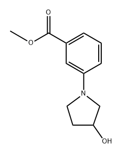 methyl 3-(3-hydroxypyrrolidin-1-yl)benzoate Structure