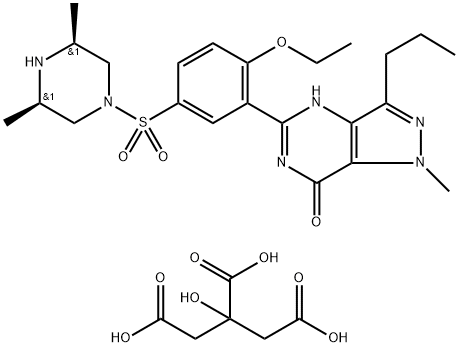 AildenafilCitrate 구조식 이미지