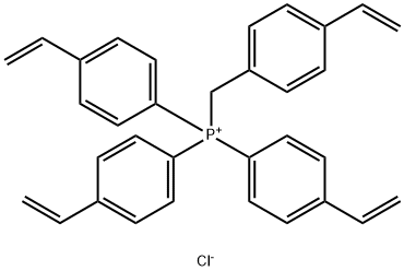 tris(4-ethenylphenyl)[(4-ethenylphenyl)methyl]phosphonium chloride (1:1) Structure