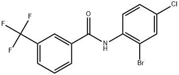 N-(2-Bromo-4-chlorophenyl)-3-(trifluoromethyl)benzamide Structure