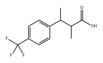 Benzenepropanoic acid, α,β-dimethyl-4-(trifluoromethyl)- Structure