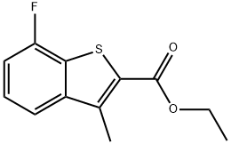 Benzo[b]?thiophene-?2-?carboxylic acid, 7-?fluoro-?3-?methyl-?, ethyl ester Structure