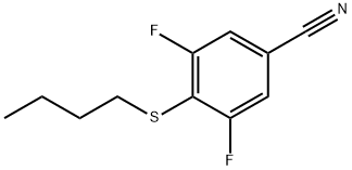 4-(butylthio)-3,5-difluorobenzonitrile Structure