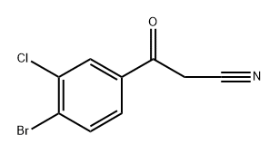 3-(4-bromo-3-chlorophenyl)-3-oxopropanenitrile 구조식 이미지