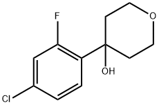 4-(4-chloro-2-fluorophenyl)tetrahydro-2H-pyran-4-ol Structure