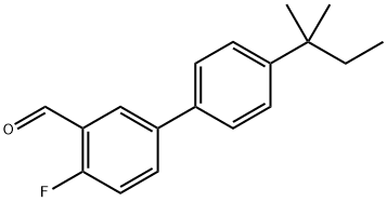 4'-(1,1-Dimethylpropyl)-4-fluoro[1,1'-biphenyl]-3-carboxaldehyde Structure