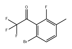 1-(6-Bromo-2-fluoro-3-methylphenyl)-2,2,2-trifluoroethanone Structure