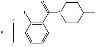 2-Fluoro-3-(trifluoromethyl)phenyl](4-methyl-1-piperidinyl)methanone Structure