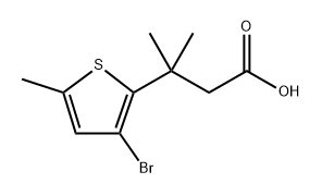 3-(3-Bromo-5-methylthiophen-2-yl)-3-methylbutanoic acid Structure