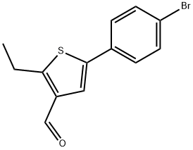 5-(4-Bromophenyl)-2-ethyl-3-thiophenecarboxaldehyde Structure