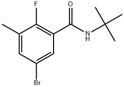 5-Bromo-N-(1,1-dimethylethyl)-2-fluoro-3-methylbenzamide 구조식 이미지