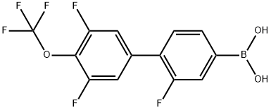 B-[2,3',5'-Trifluoro-4'-(trifluoromethoxy)[1,1'-biphenyl]-4-yl]boronic acid Structure